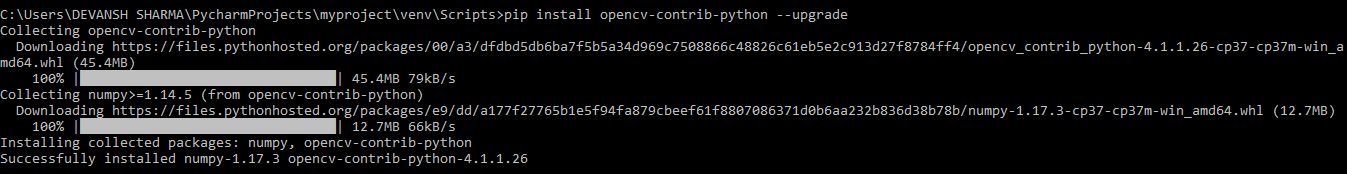 OpenCV Python库安装