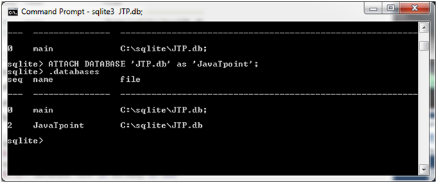 SQLite 附加数据库