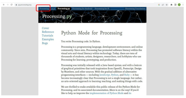 Python 如何为Processing设置模式