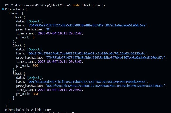 JavaScript 如何评估实现的区块链