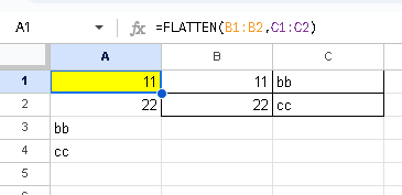 Google Sheets 如何在Change事件中自动化使用Flatten函数