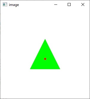 OpenCV 绘制带有质心的三角形
