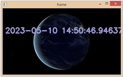 使用OpenCV Python在视频中显示日期和时间
