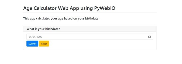 如何使用Python在PyWebIO中创建年龄计算器Web应用程序