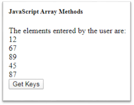 JavaScript 数组 keys() 方法