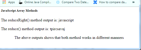 JavaScript 数组 reduceRight()方法