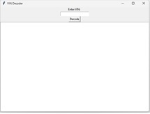 Python 创建GUI来提取VIN编号的信息