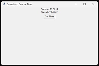 Python 创建一个获取日出和日落时间的GUI