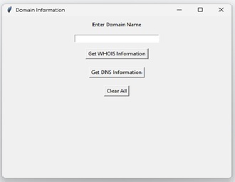 Tkinter 创建GUI以获取域名信息