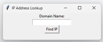 Python 创建一个查找域名的IP地址的GUI
