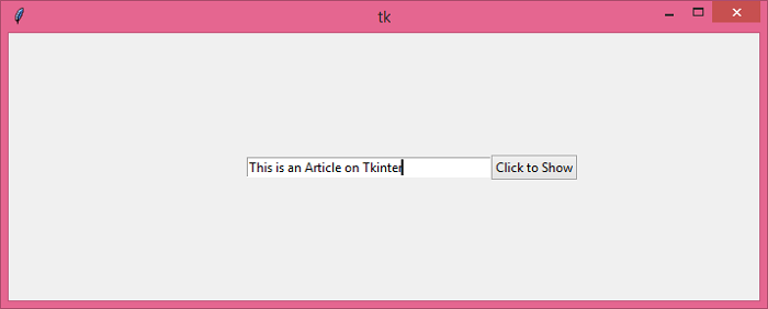 Tkinter 返回Entry小部件的输入