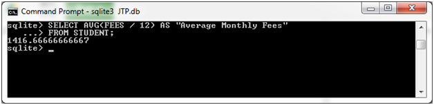 SQLite AVG 函数