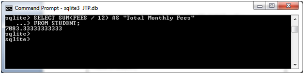 SQLite SUM函数