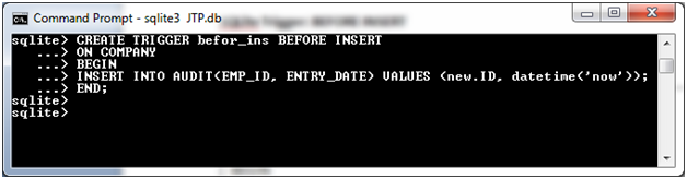 SQLite 触发器：AFTER INSERT/ BEFORE INSERT