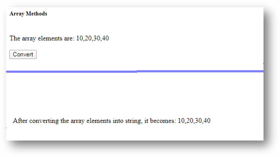 JavaScript 数组 toString()方法