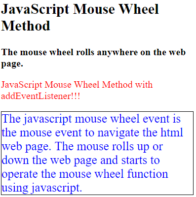 JavaScript onmousewheel事件