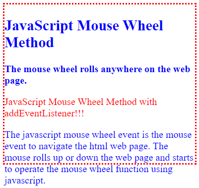 JavaScript onmousewheel事件