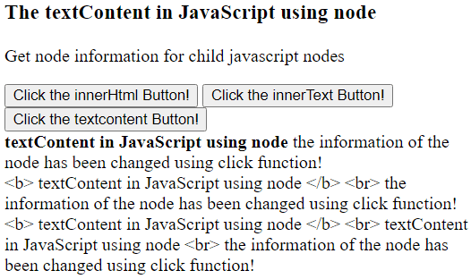 JavaScript textContent属性