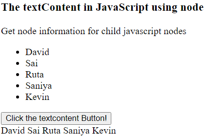 JavaScript textContent属性