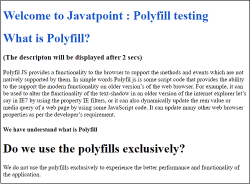 PolyFill JS