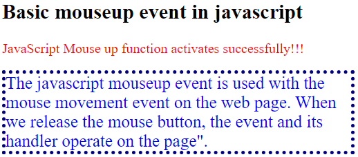 Javascript 如何使用mouseup事件