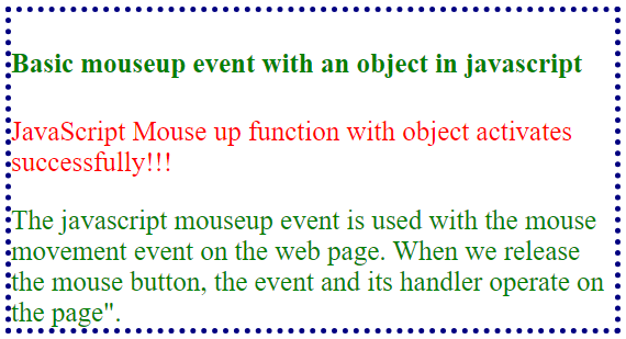 Javascript 如何使用mouseup事件