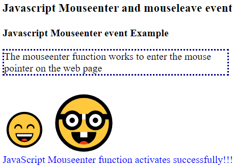 Javascript mouseenter和mouseleave事件