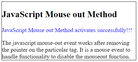 Javascript mouseout事件