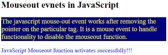 Javascript mouseout事件