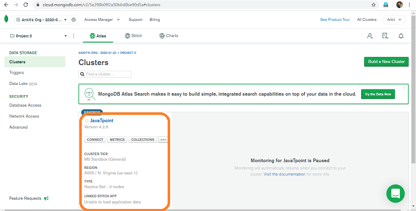 MongoDB 云管理器