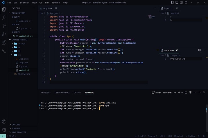 在VS Code中设置带有快速输入/输出和代码片段的Java竞技编程环境
