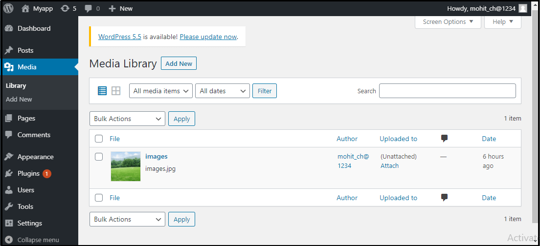 WordPress 媒体库