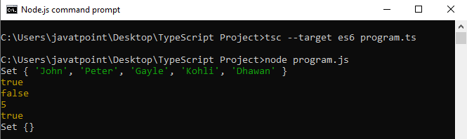 TypeScript Set集合