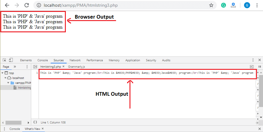 PHP String htmlspecialchars()函数