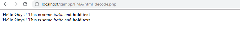 PHP String htmlspecialchars_decode()函数