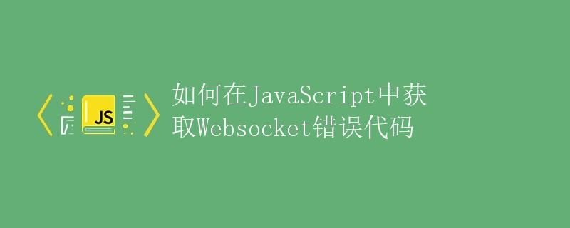 如何在JavaScript中获取Websocket错误代码