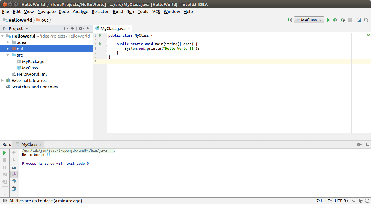 IntelliJ IDEA 首个Java程序