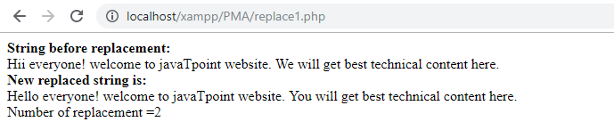 PHP String str_replace() 函数