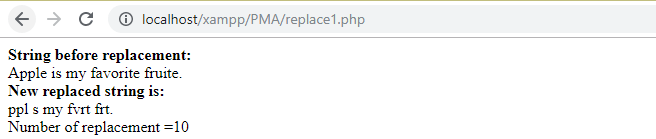 PHP String str_replace() 函数