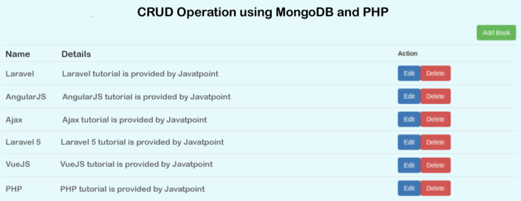 使用PHP和Mongodb进行CRUD操作