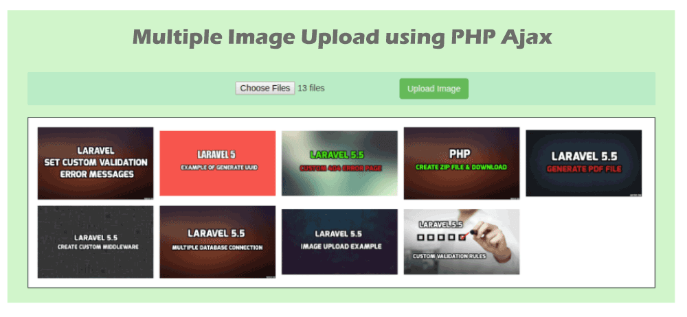 PHP Ajax 多图上传