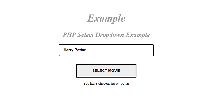 PHP 如何获取选定的选项值