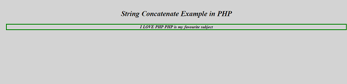 PHP 字符串连接