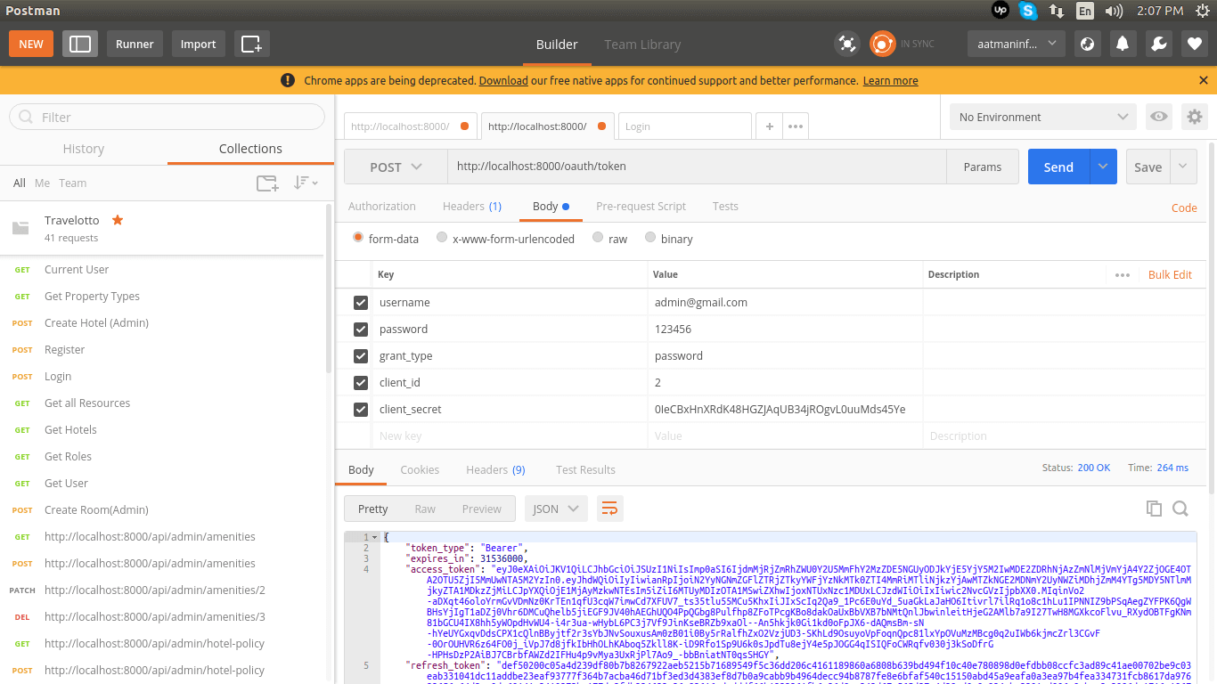 PHP Laravel 5.6 - 使用Passport创建Rest API