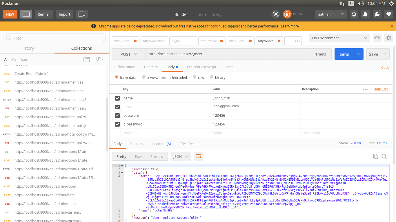 PHP Laravel 5.6 - 使用Passport创建Rest API
