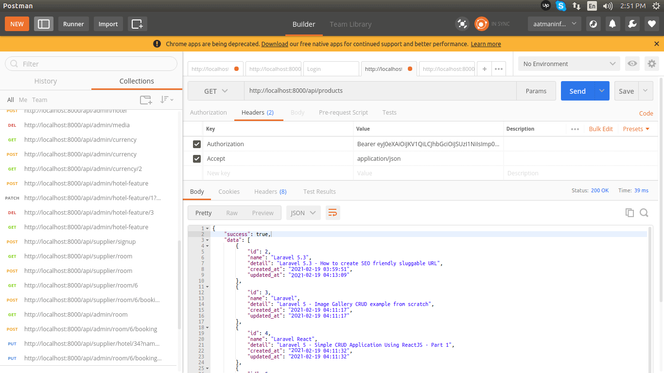 PHP Laravel 5.6 - 使用Passport创建Rest API