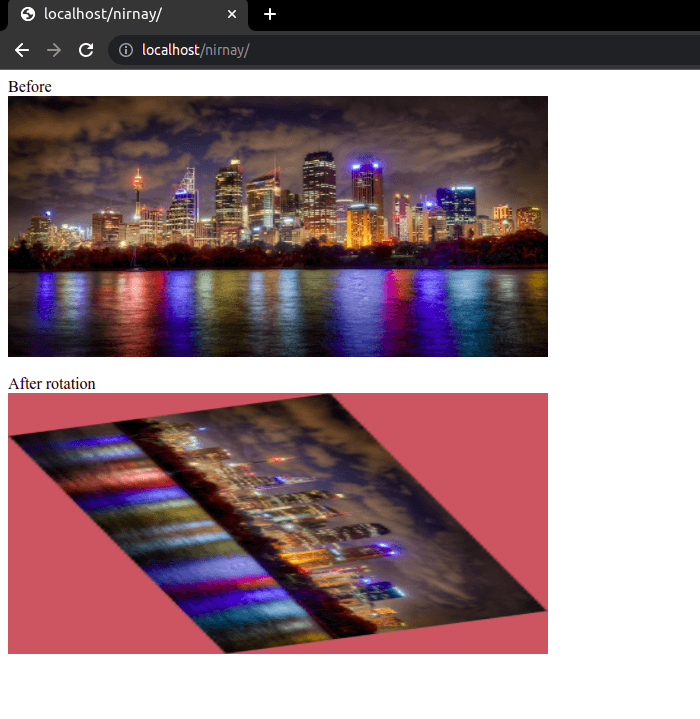 PHP Imagick rotateImage() 函数