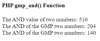 PHP gmp_and()函数