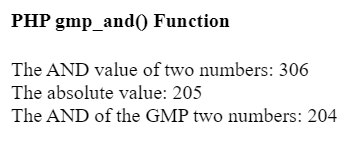 PHP gmp_and()函数