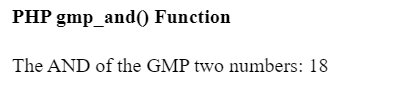 PHP gmp_and()函数